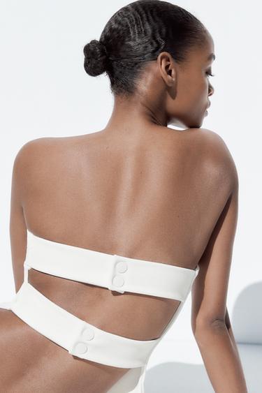TOP BANDEAU STRETCH - Blanco de Zara
