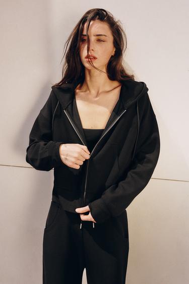 INTERLOCK HOODIE - Black by Zara