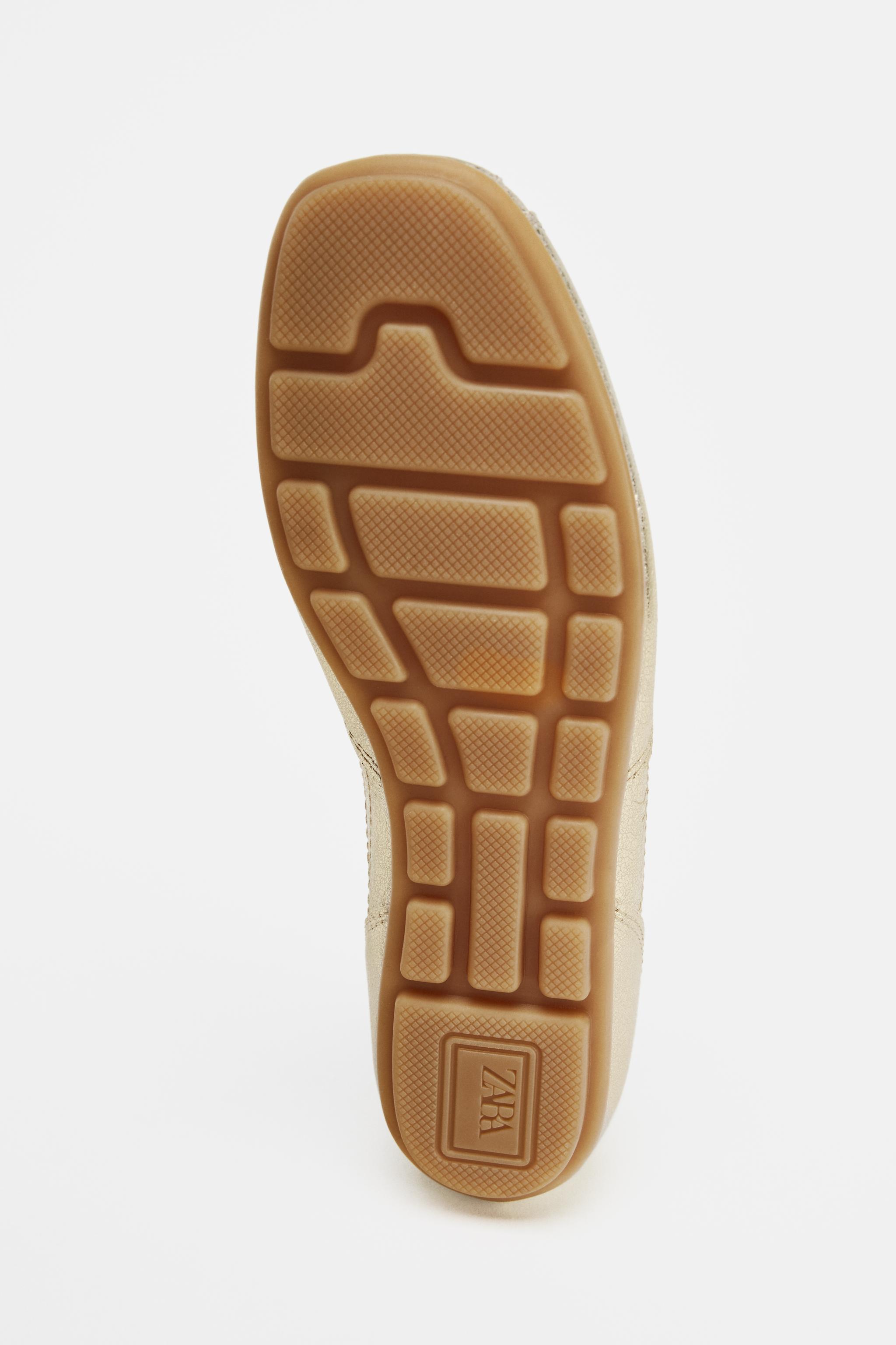METALLIC EFFECT SNEAKERS - Gold | ZARA United States