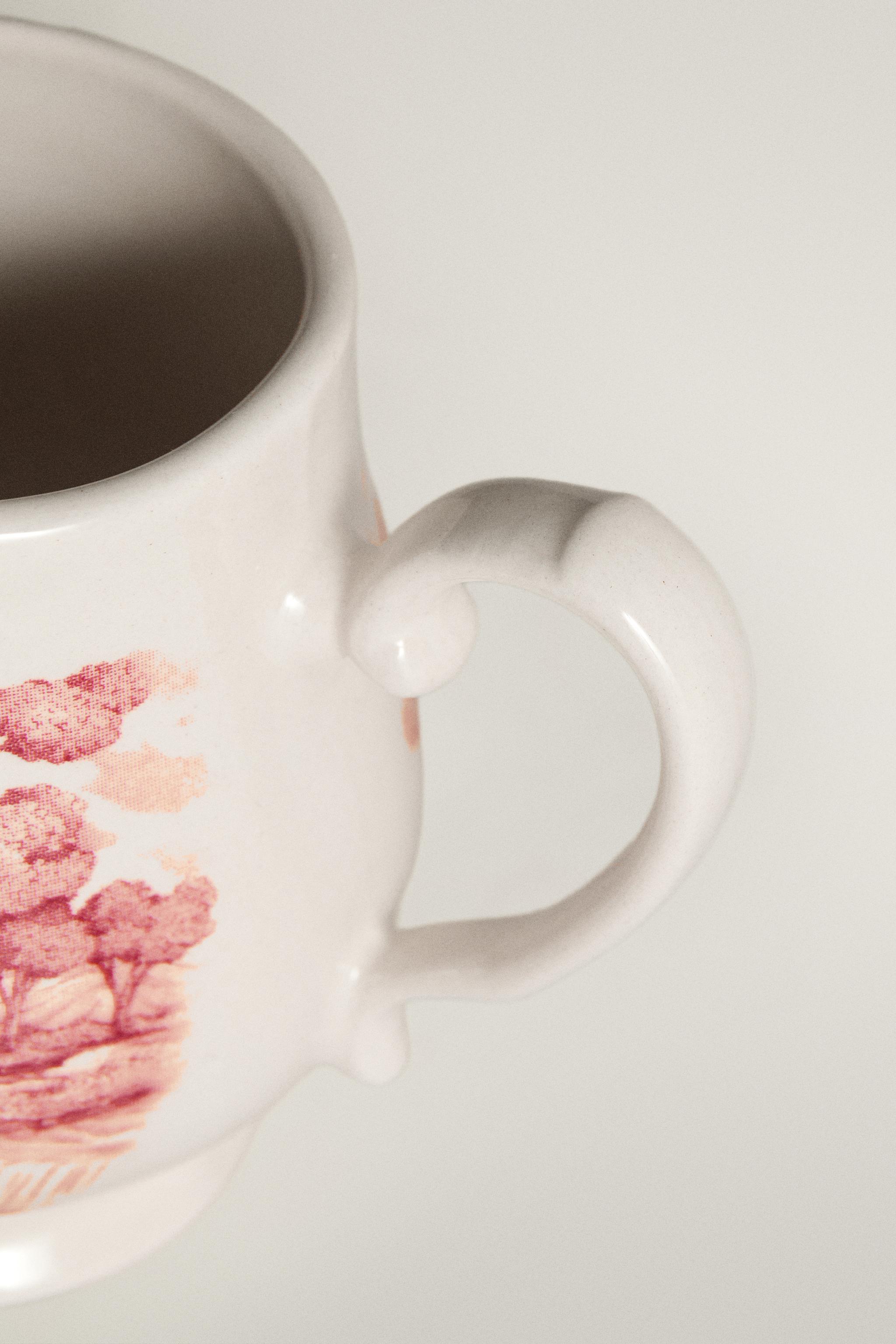 EARTHENWARE CREAM PITCHER LANDSCAPE
