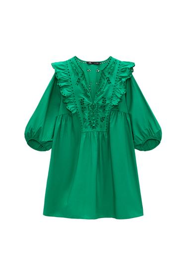 VESTIDO POPELÍN VOLANTES