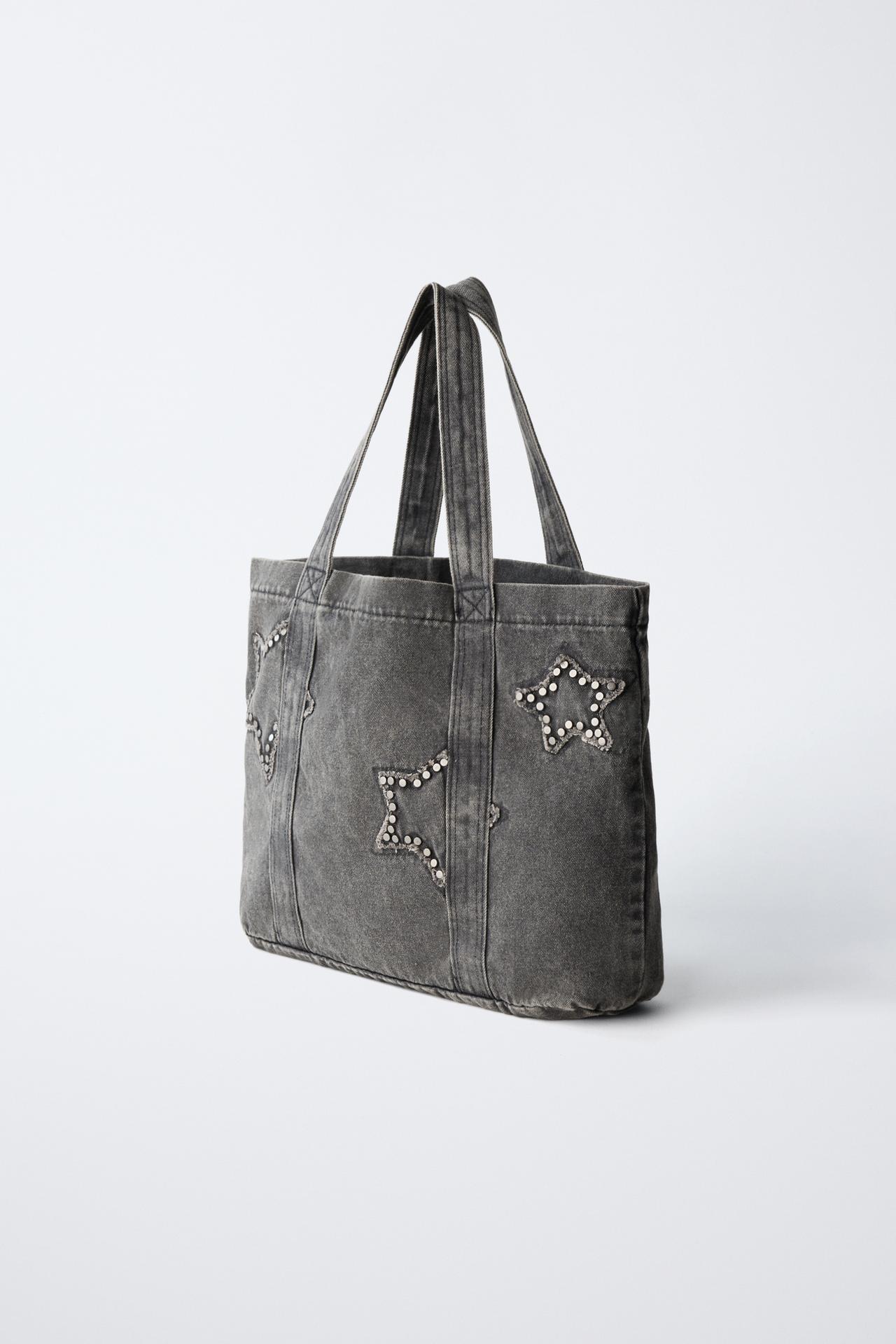 STAR DENIM SHOPPER — Black