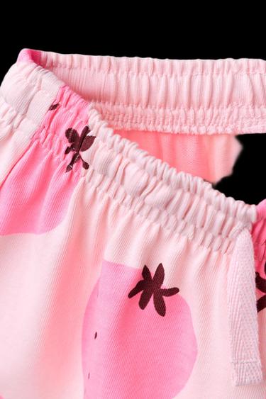 CONJUNTO CAMISETA Y BERMUDA FRESAS - Rosa lavado de Zara