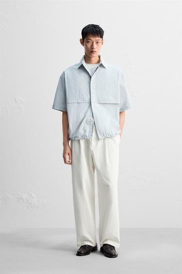 RELAXED FIT TECHNICAL SHIRT - Blue / Grey by Zara - Image 0