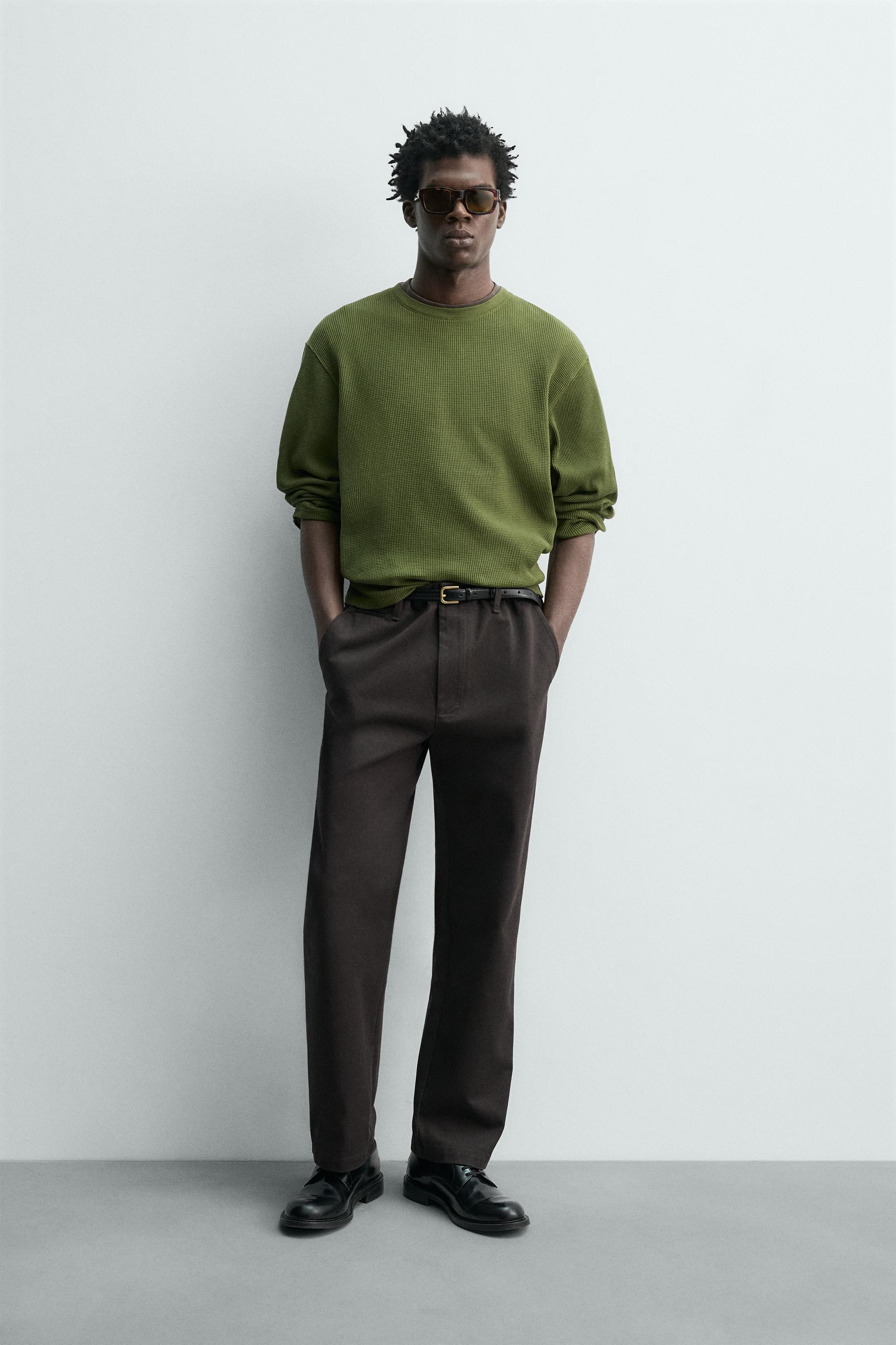 WAFFLE KNIT TEXTURED T-SHIRT