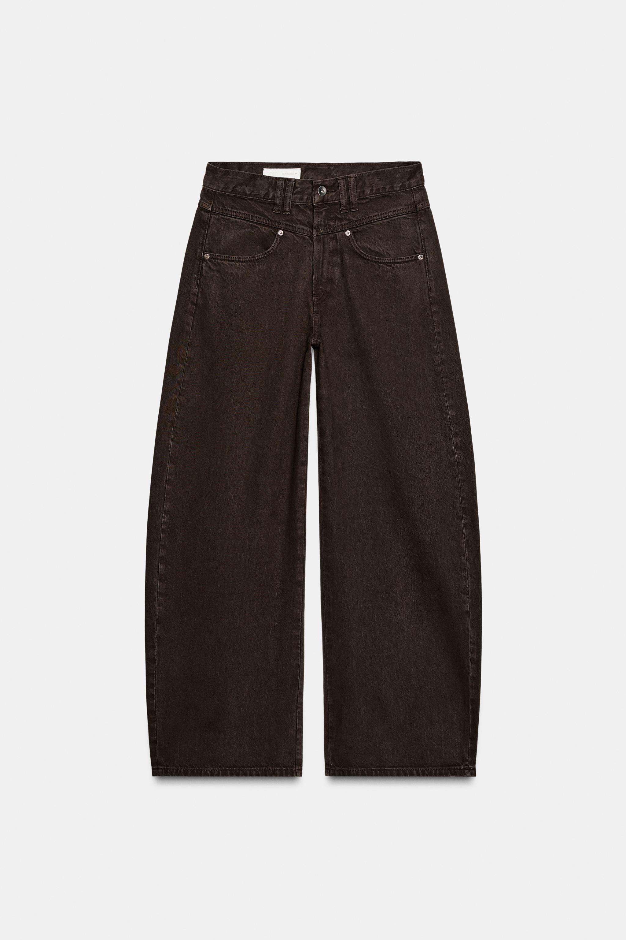 TRF LOW RISE BAGGY BARREL JEANS