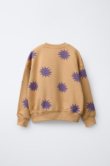 SWEAT À IMPRIMÉ ÉTOILES - Violet de Zara - Image 1