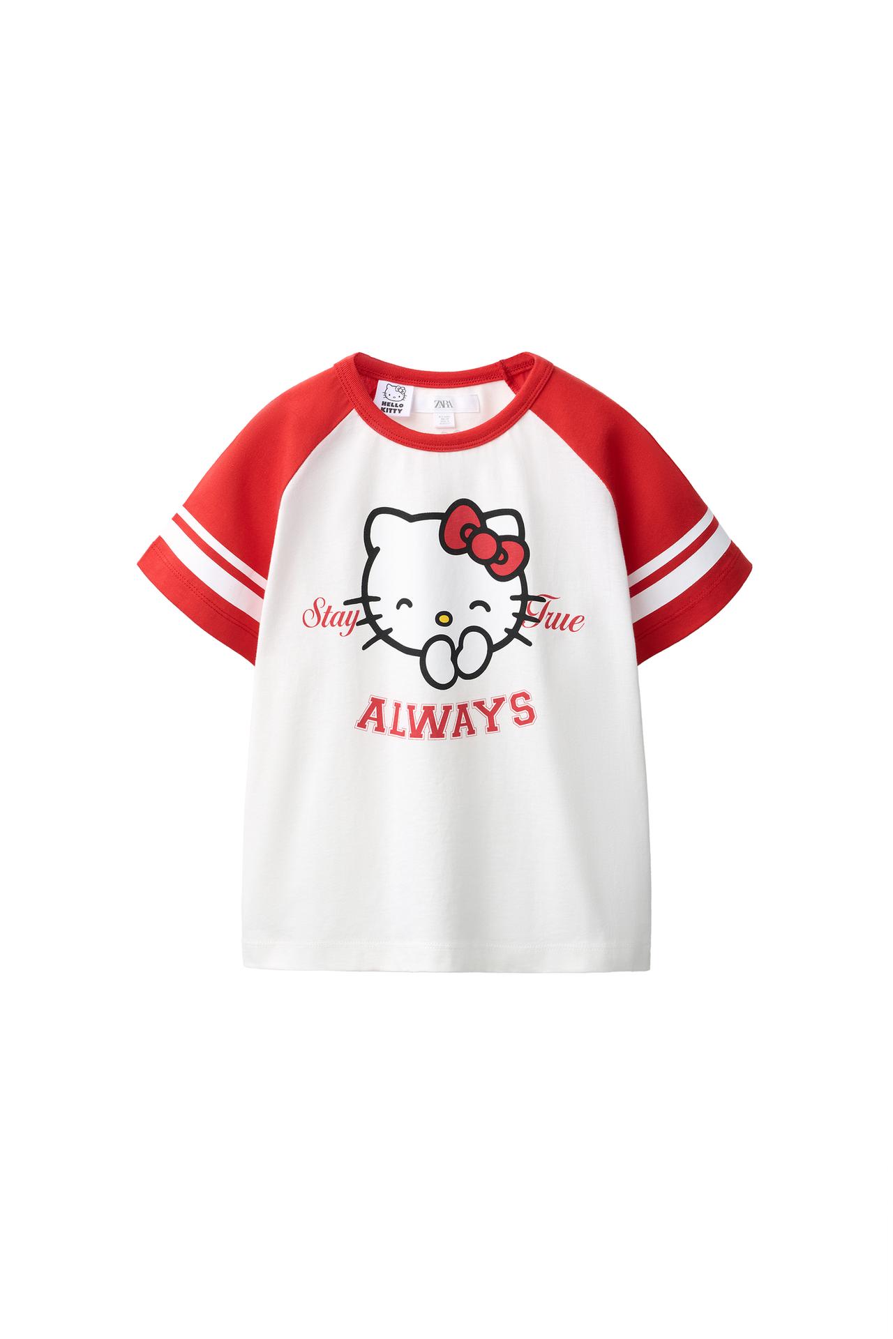 Футболка с принтом Hello Kitty © Sanrio и рукавами реглан