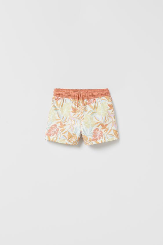 FLORAL SURF SWIM SHORTS Multicoloured ZARA Australia