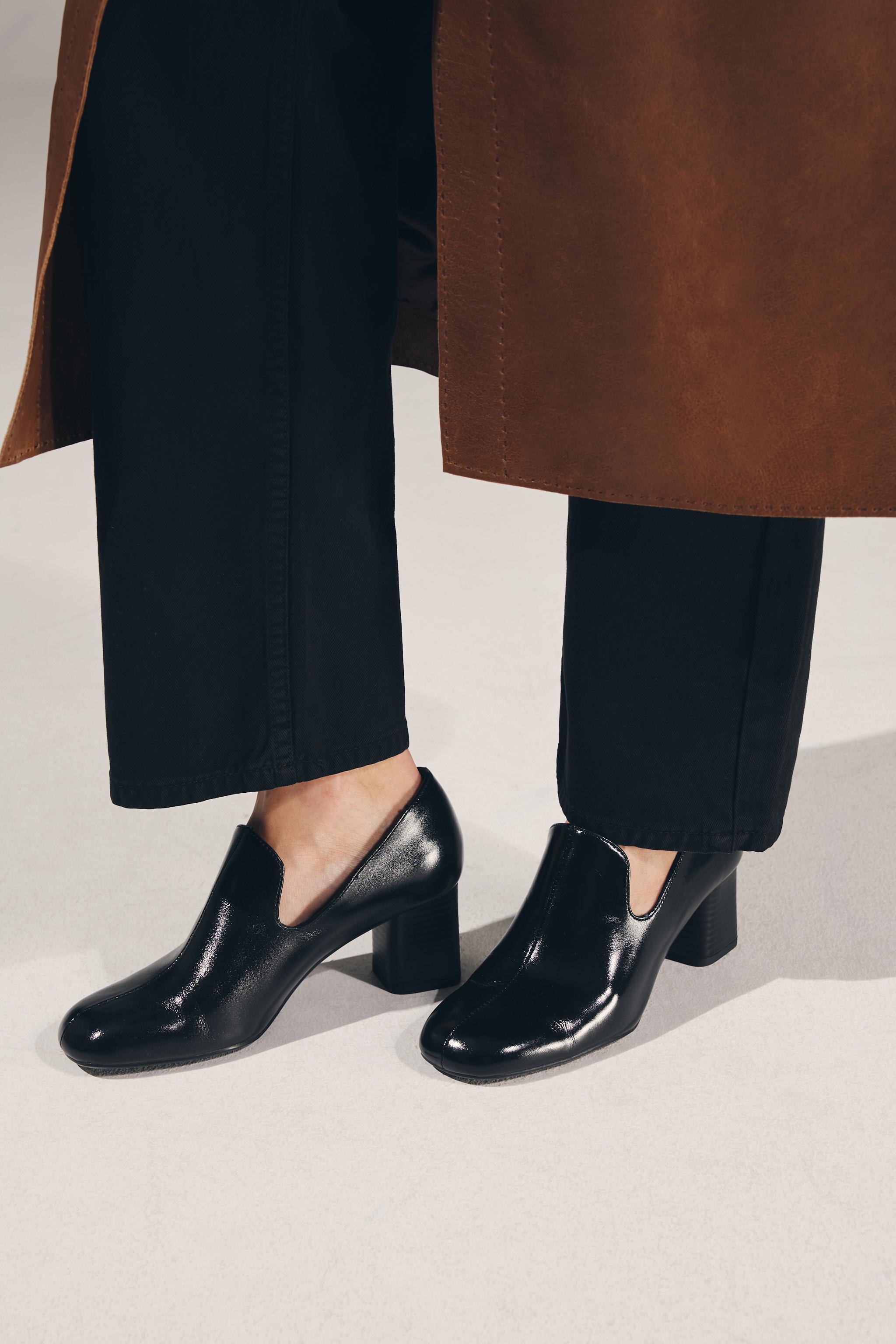 Leather Heeled Loafers by Zara
