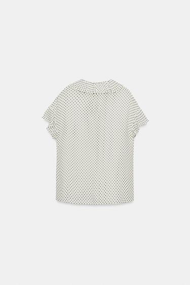 BLOUSE À NŒUDS ET POIS ZW COLLECTION - Blanc de Zara - Image 7