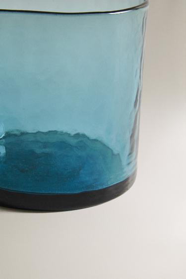 TEXTURED GLASS TUMBLER - Blue by Zara - Image 3