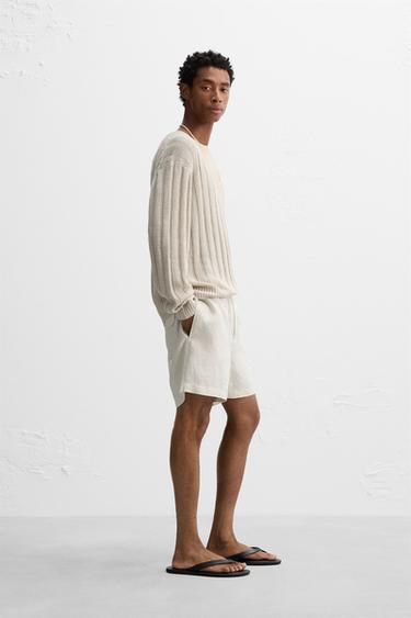 BERMUDA 100 % CHANVRE - Sable de Zara - Image 3