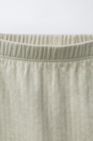 TEXTURED T-SHIRT AND GAITERS SET - Greenish by Zara - Image 4