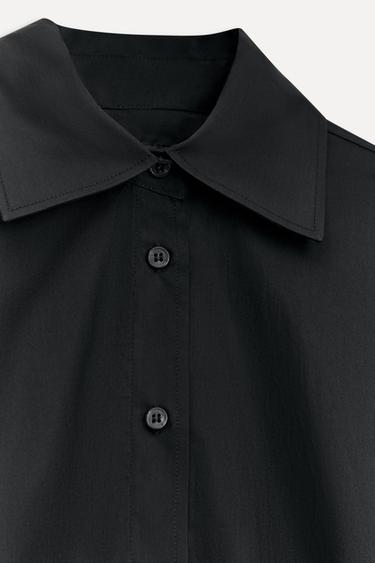 CHEMISE EN POPELINE OVERSIZE 50E ANNIVERSAIRE - Noir de Zara - Image 3