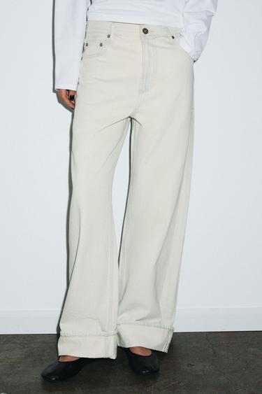 ZW COLLECTION ミッドライズバギーデニムパンツライトブルーZaraのZW COLLECTION ミッドライズバギーデニムパンツ - ライトブルー 