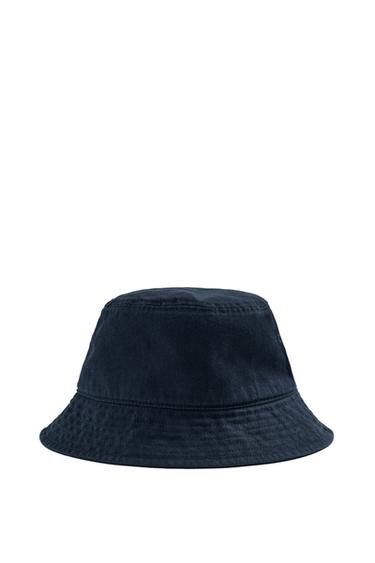 WASHED BUCKET HAT - Navy blue by Zara