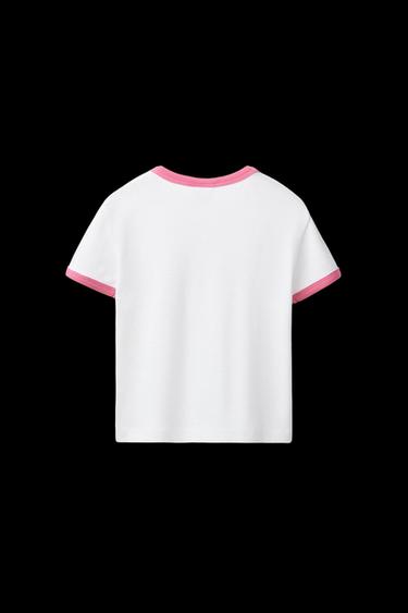 Zara STRAWBERRY PRINT T-SHIRT - White