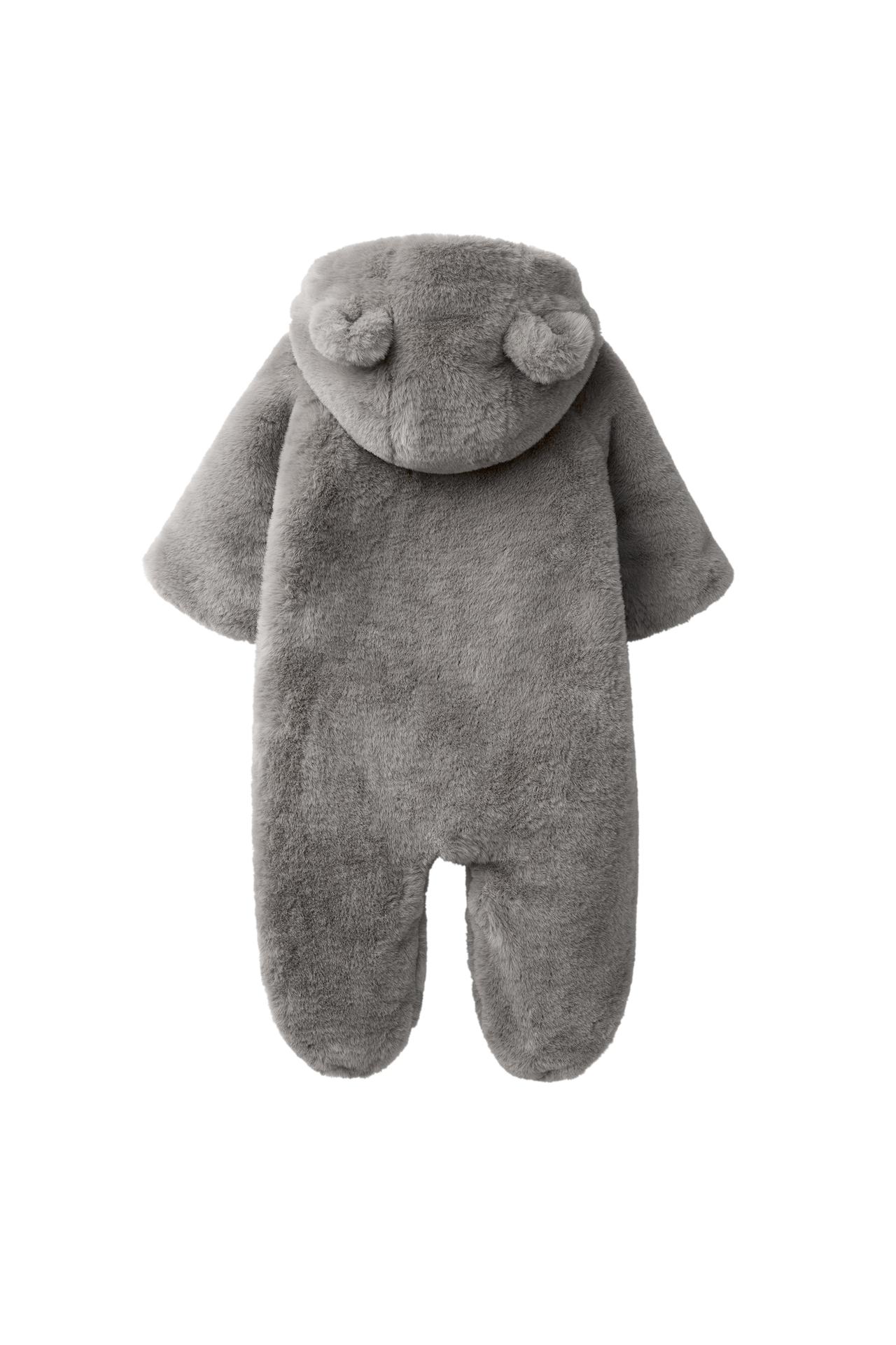 FAUX-FUR EAR HOODIE — Mink