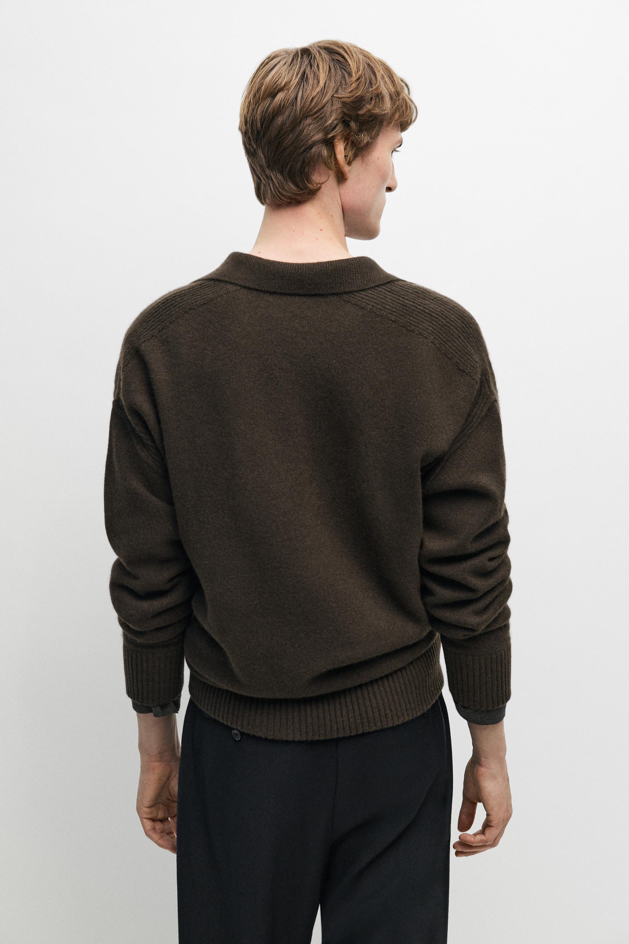 100% Cashmere Knit Polo Sweater
