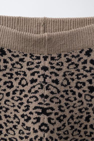 LEGGING EN MAILLE ANIMAL PRINT - Marron clair de Zara - Image 2