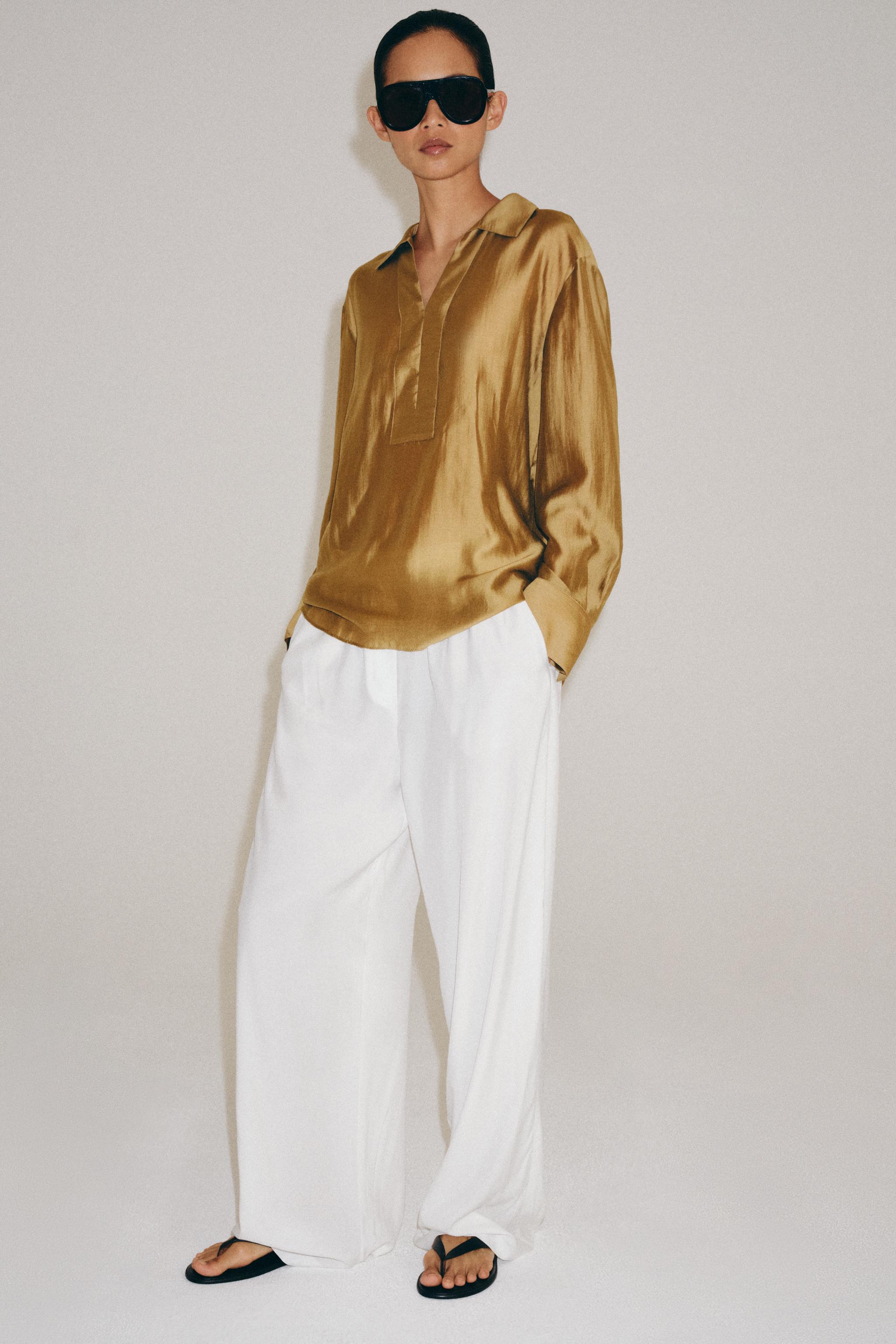 SATIN EFFECT SHIRT ZW COLLECTION