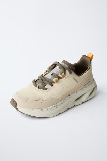 TRAINERS WITH SOLE DETAIL - Ecru White by Zara - Image 2