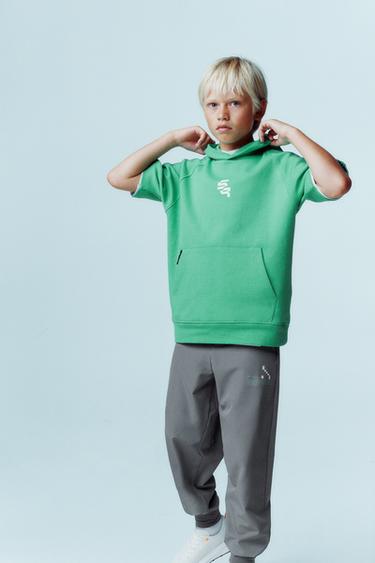 سويت شيرت SPORTY INTERLOCK - أخضر الخاص بـ Zara