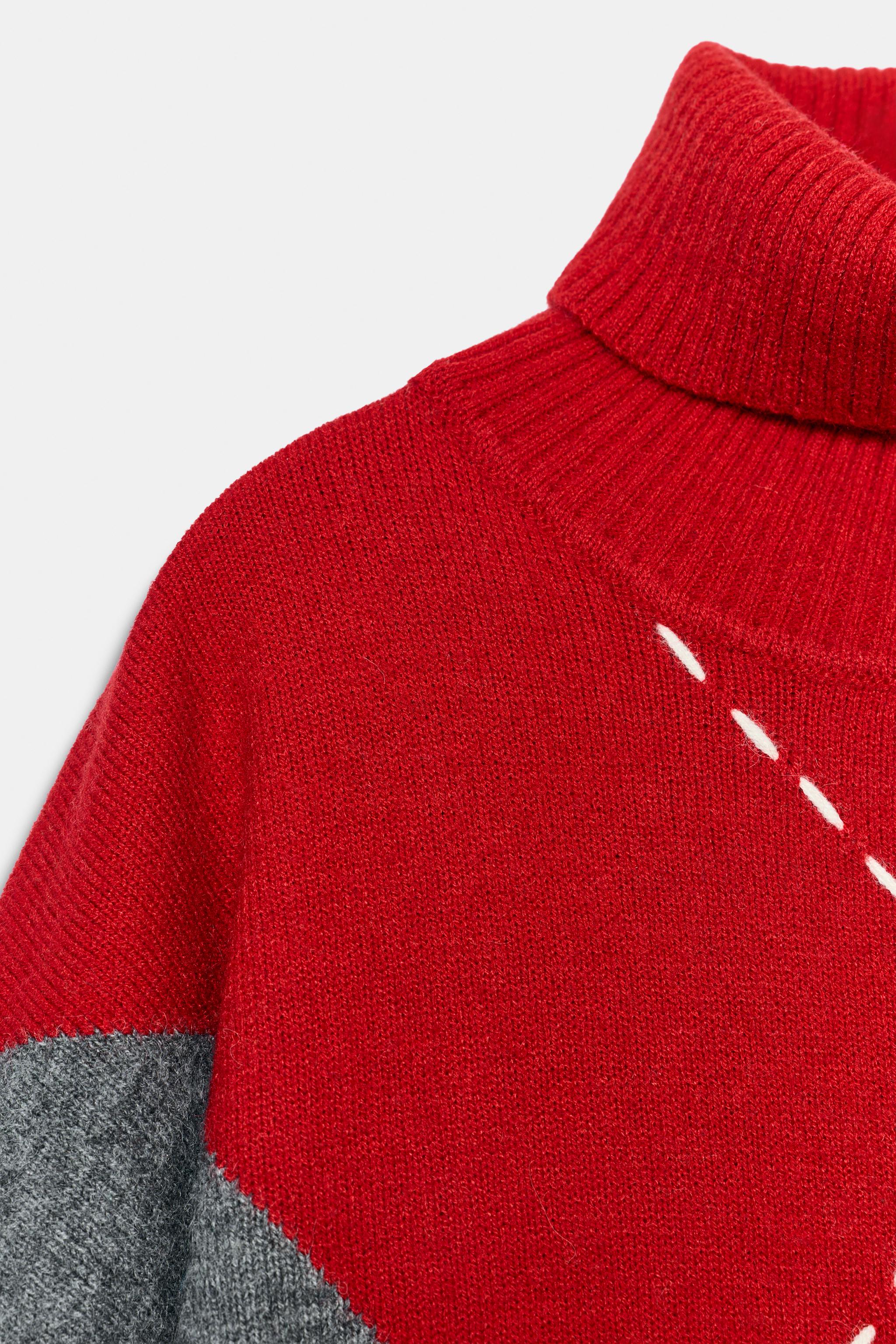 PULL OVERSIZE EN MAILLE À LOSANGES