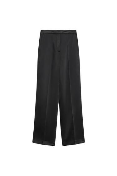 STRAIGHT SATIN TROUSERS