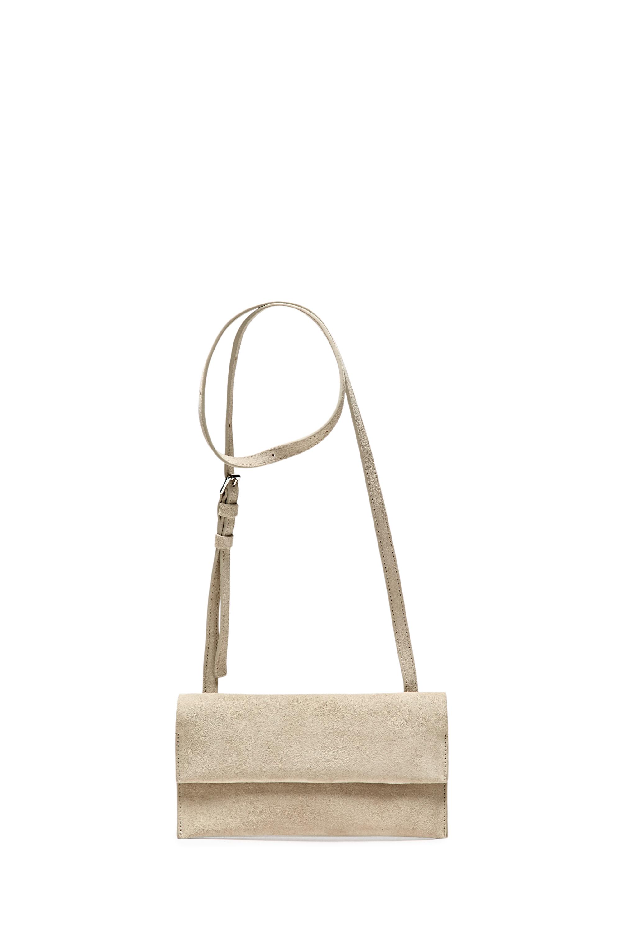 Suede leather shoulder bag - 299 | ZARA Canada
