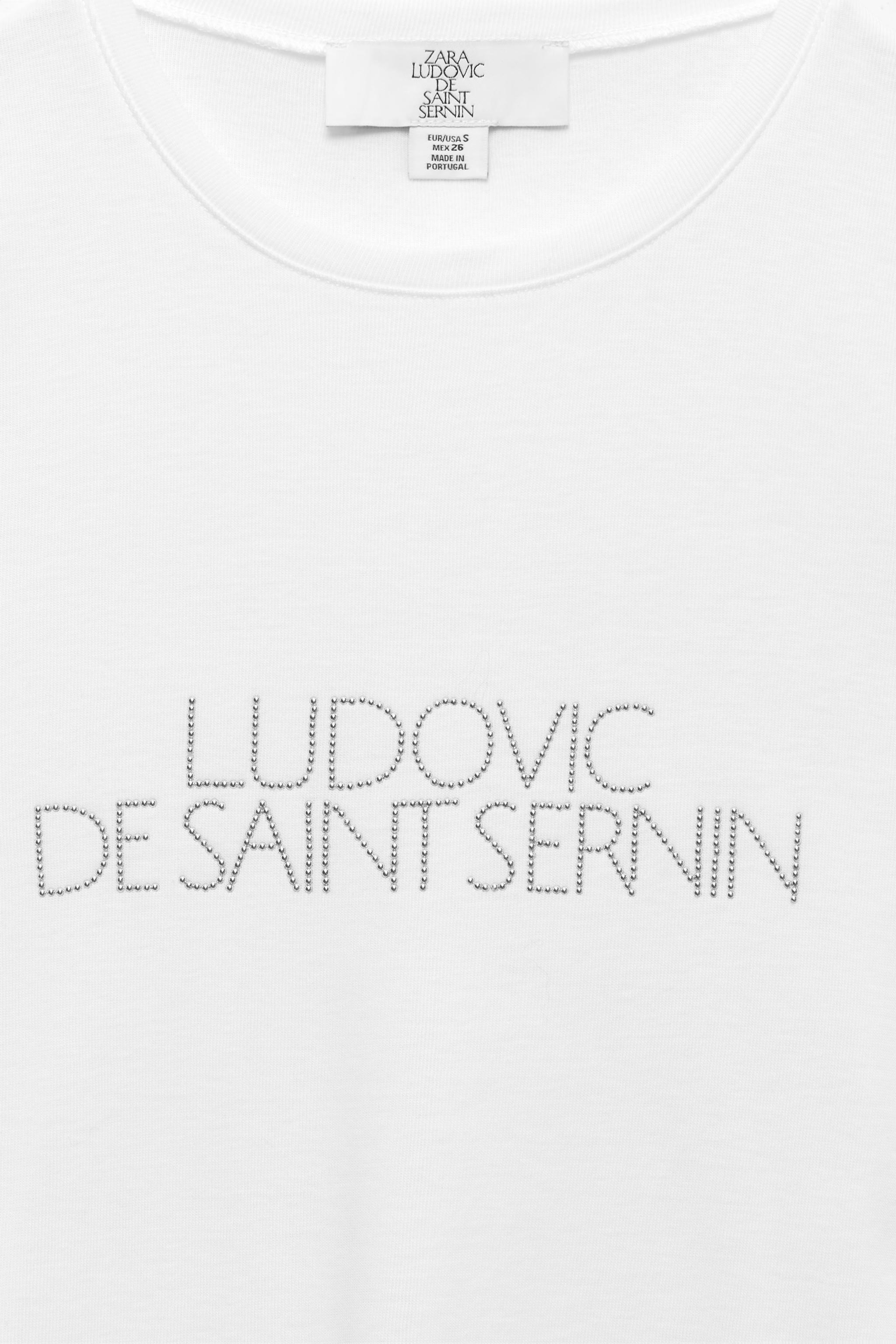 SPARKLY TEXT T-SHIRT LUDOVIC DE SAINT SERNIN x ZARA
