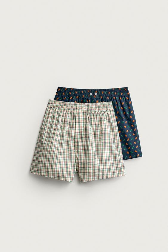 LOT DE 2 BOXERS EN POPELINE ASSOCIÉS - divers de Zara - Image 0