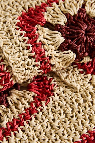 SET DE TABLE CROCHET COULEUR - Écru / Rouge de Zara - Image 3