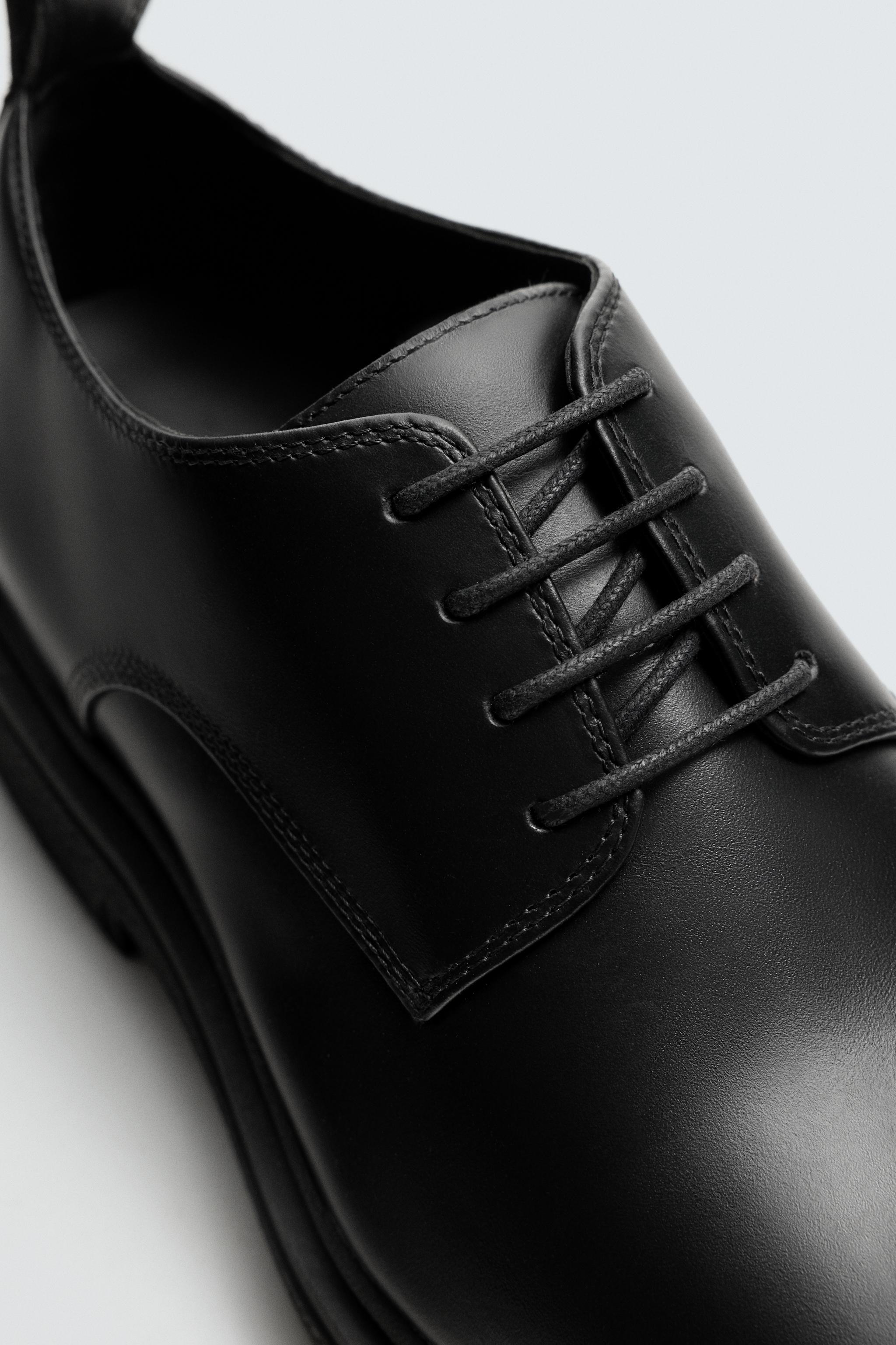 レザーチャンキーシューズ - ブラック | ZARA Japan / 日本