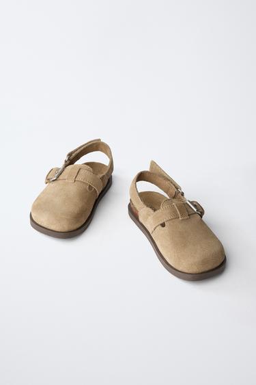 SPLIT SUEDE CLOGS - Mink Grey by Zara - Image 2