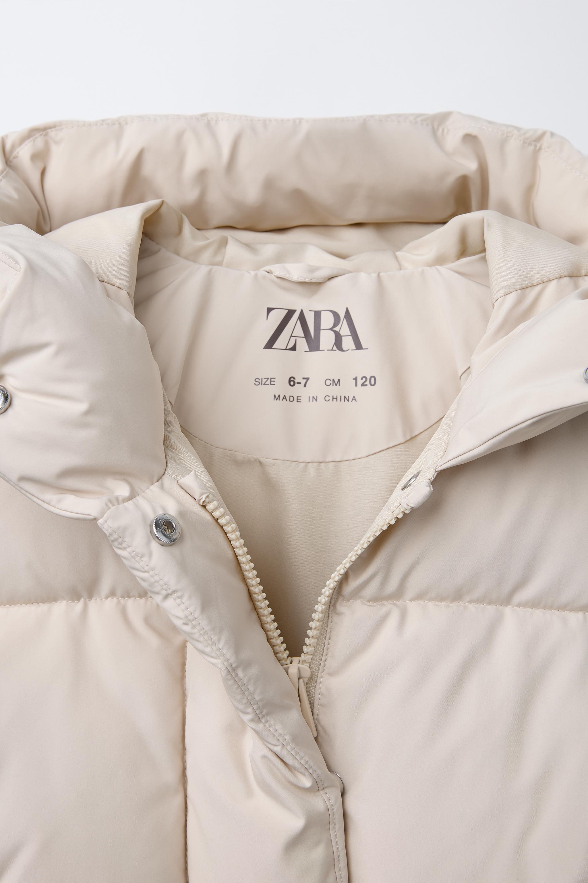 Zara Padded Zara Puffer Jacket Cream Zara Beige Puffer Cream
