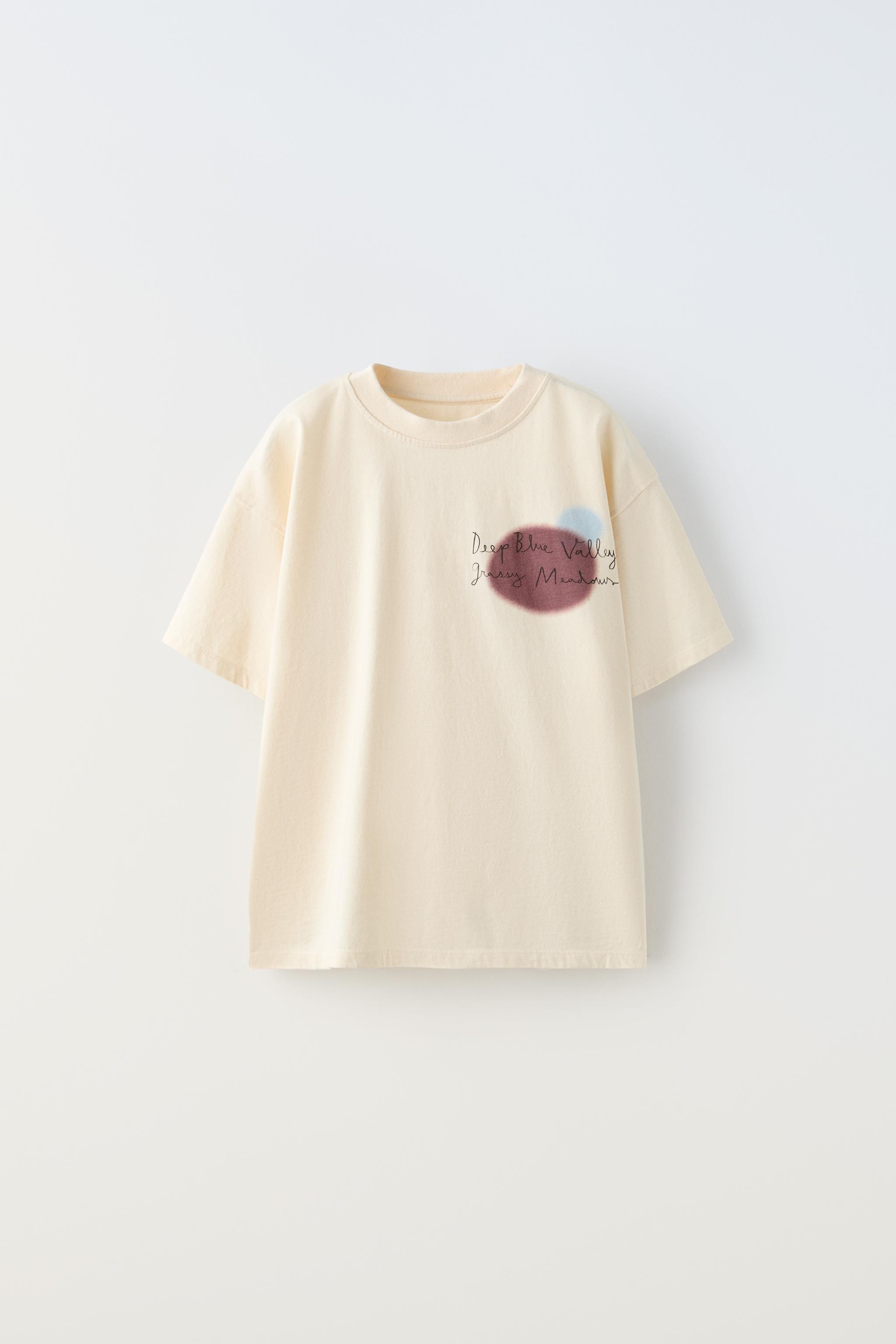 テキストプリント Ｔシャツ - エクリュ | ZARA Japan / 日本