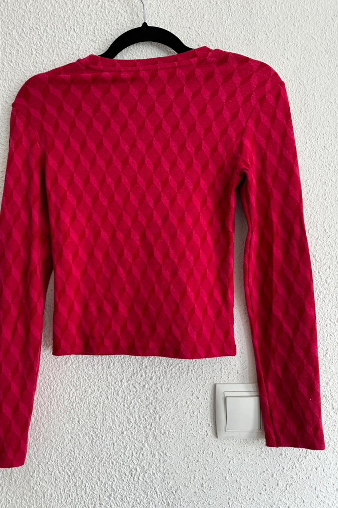 TOP /JERSEY ESTAMPADO ROMBOS ELÁSTICO - Image 3