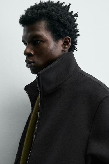 REGULAR FIT JACKET WITH POCKETS - Black by Zara - Image 6