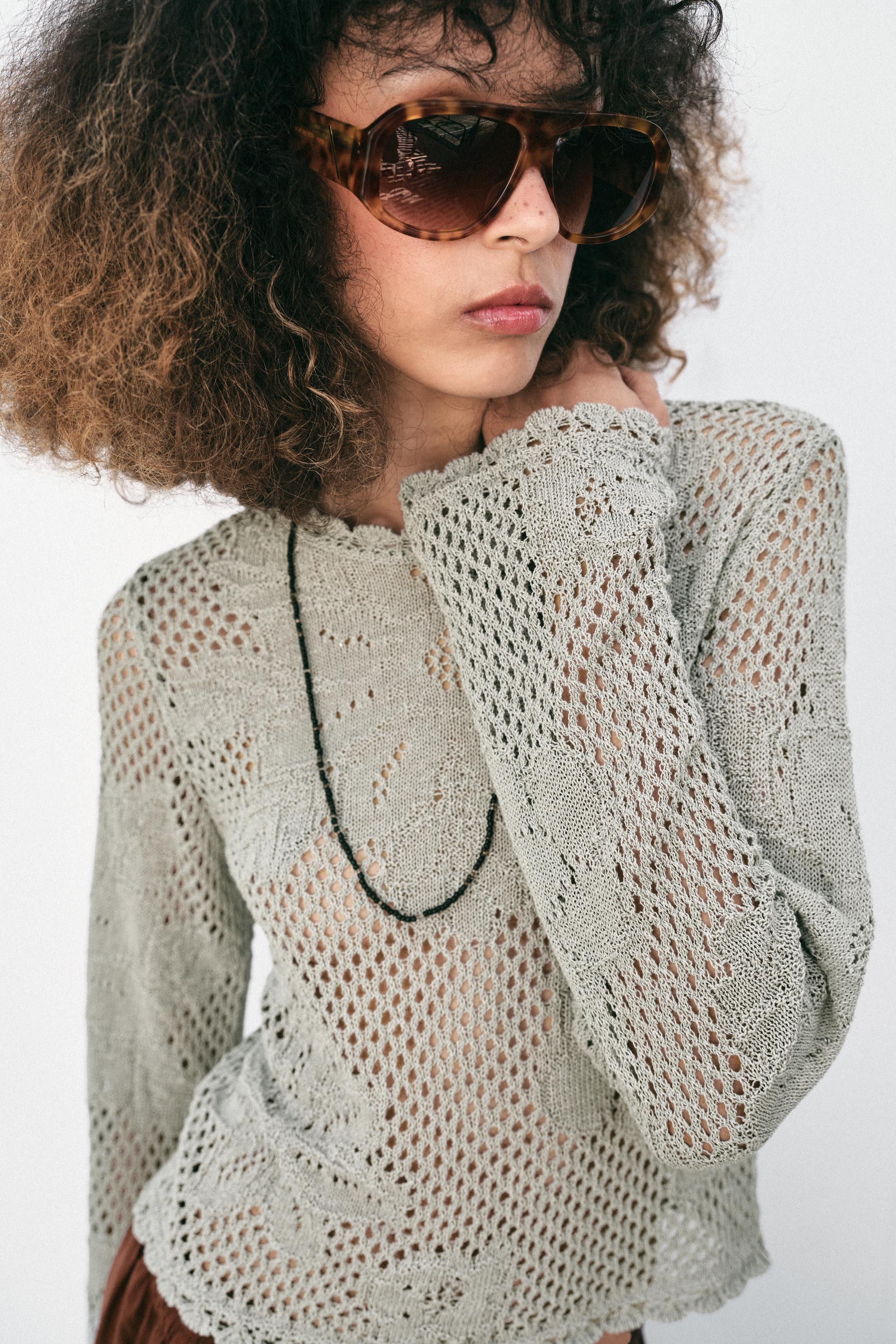 POINTELLE KNIT JUMPER
