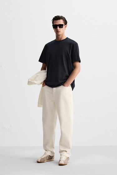 MEDIUM WEIGHT T-SHIRT - Navy blue by Zara