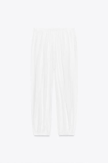 FLOWING BALLOON TROUSERS - White by Zara - Image 6