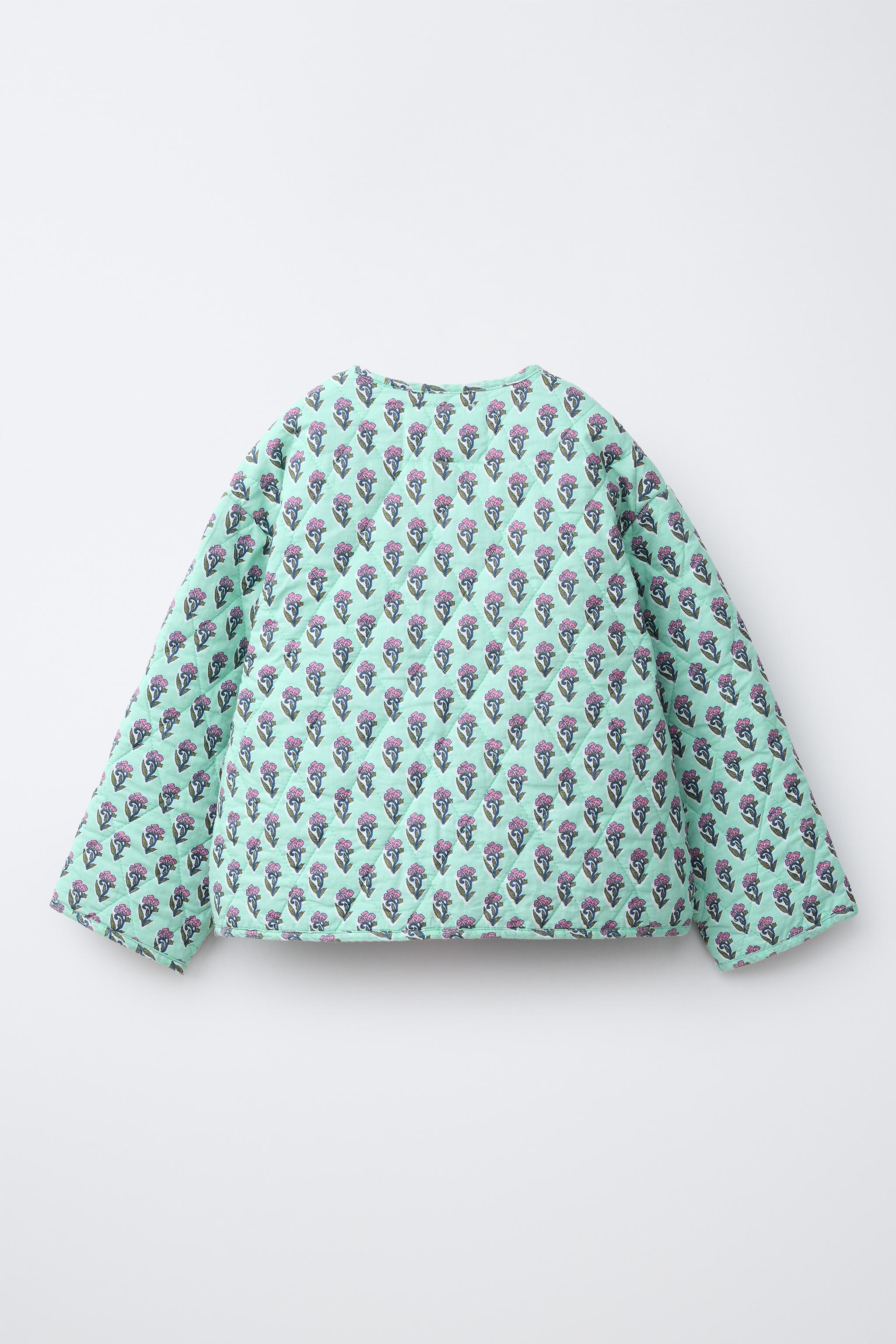 VESTE MATELASSÉE FLEURS ET NŒUDS