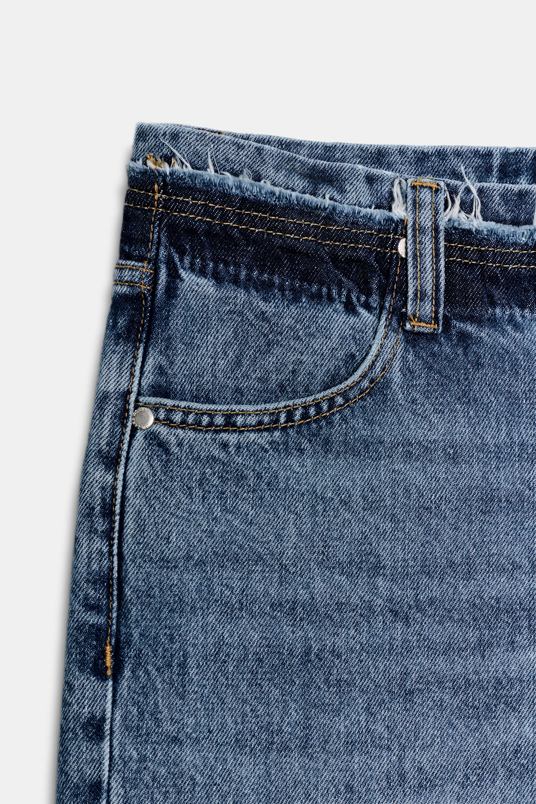 ZW COLLECTION LOW-RISE STRAIGHT LEG JEANS