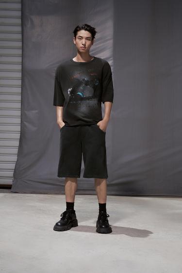 BERMUDA JOGGER BAGGY FIT - Dark anthracite by Zara - Image 0