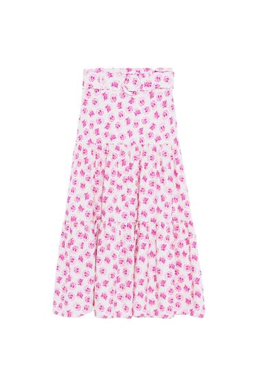 FALDA ESTAMPADA CINTURÓN