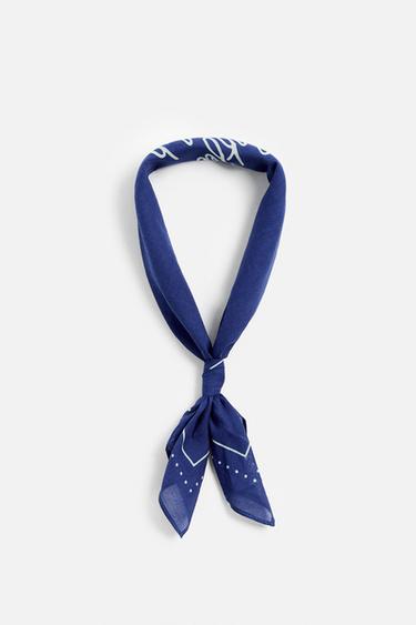 БАНДАНА С ЛОГОТИПОМ — СИНИЙ от Zara — изображение 0