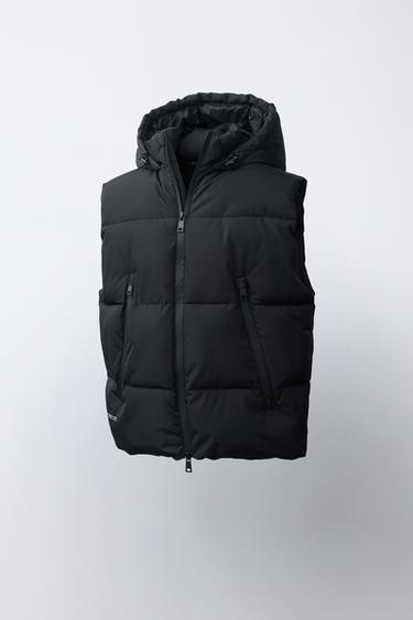 WATER-REPELLENT PUFFER VEST — Black 1