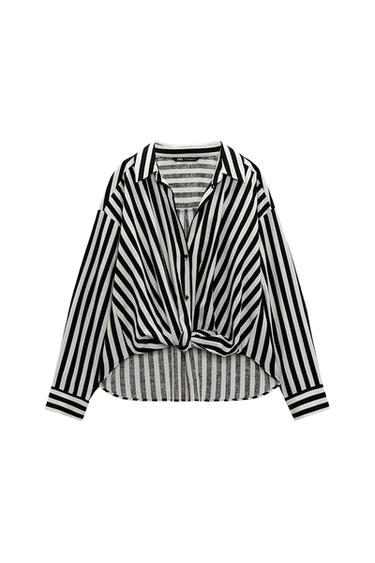 STRIPED LINEN BLEND SHIRT